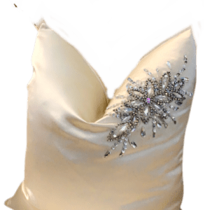 Rhinestone embellished throw pillow 22x22 - Image 2
